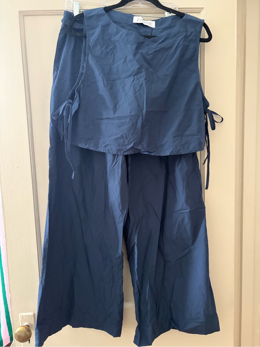 Daphne by Paige Desorbo Navy Tank and Pant Set
